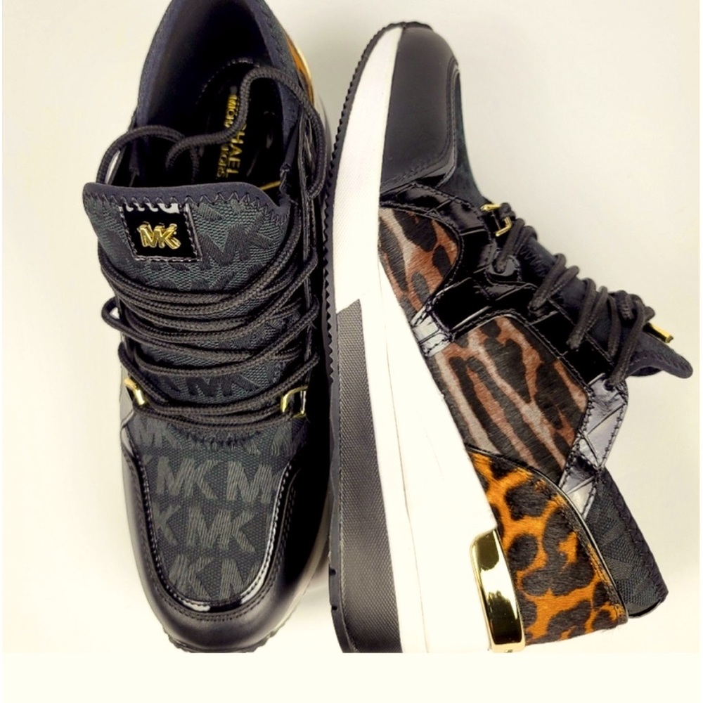 MK leopard and tiger stripe shoes